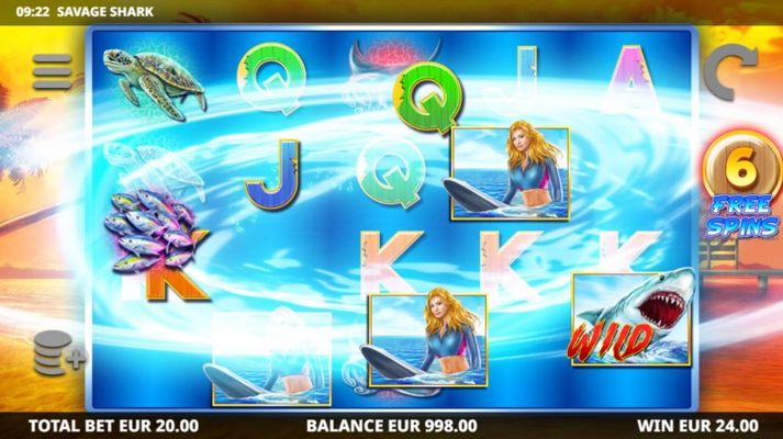 Whirlpool feature triggered on non-winning spin during free spins