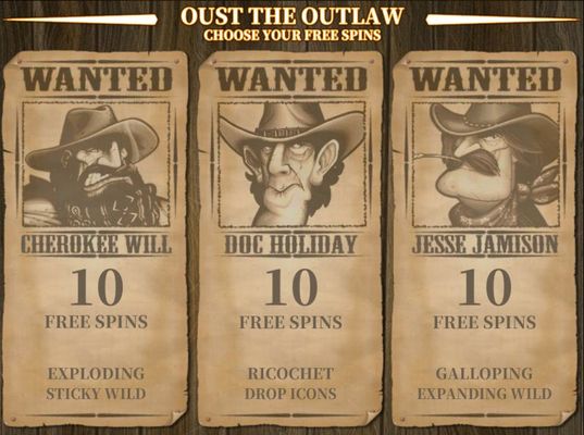 Choose your free spins