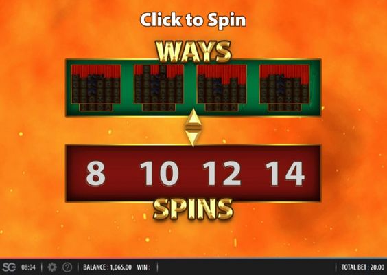 Spin the reel to find out how many free spins you will play