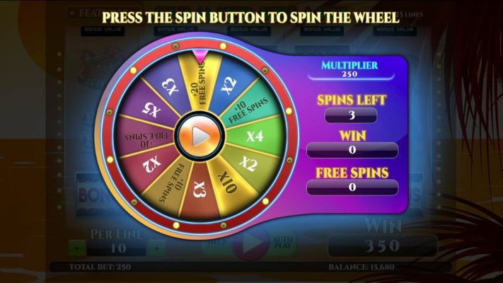 Spin the wheel to win a prize