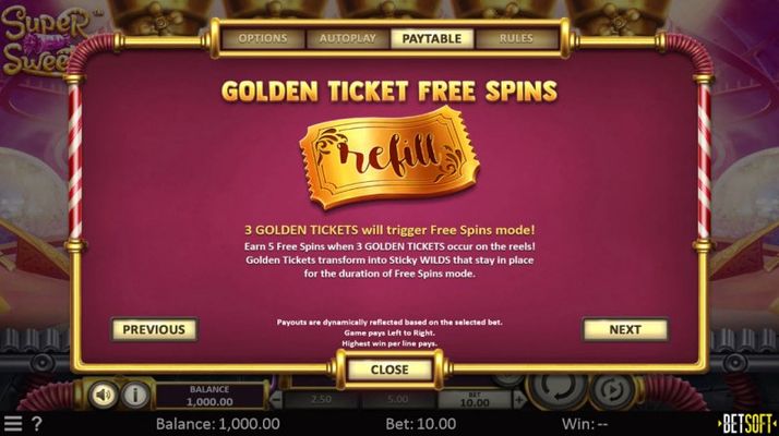 Golden Ticket Free Spins