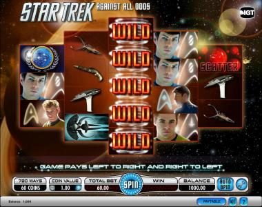 Star Trek - Against All Odds slot game main board