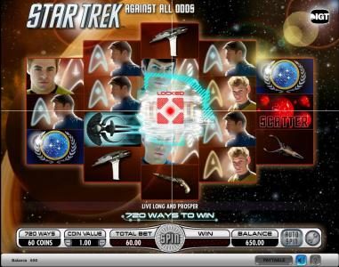 Star Trek - Against All Odds slot game energizing scatter locked symbol
