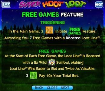 free games feature rules