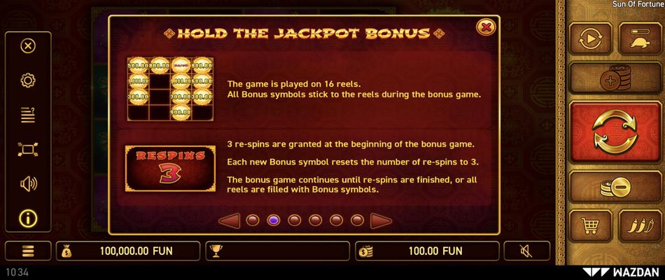 Hold The Jackpots Bonus