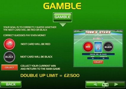 gamble feature available after every winning spin