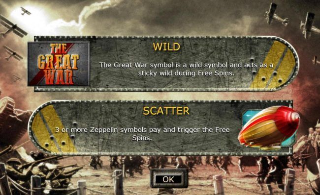 Game features include: Wilds, Scatters and Free Spins.