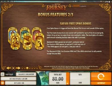 Safari Free Spins Bonus - how to play and rules