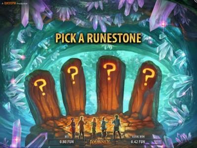 Pick a rune stone to get one of the following four bonuses: Safari Free Spins Bonus, Fossil Hunt Bonus, Mushroom Forest Bonus and Coin Win.