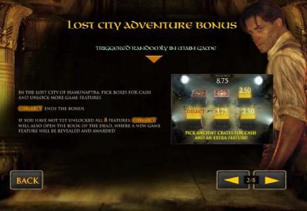 lost city adventure bonus triggered randomly in main game
