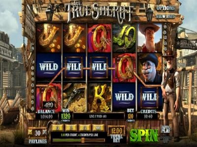 wild guns feature triggers a 1320 coin big win