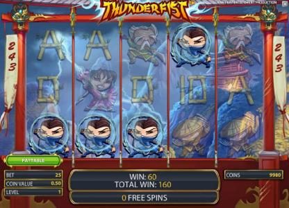 four of a kind pays out 60 coins during free spins