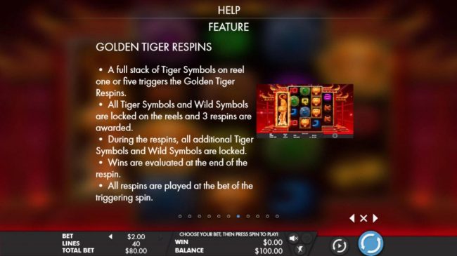 Golden Tiger Respins Rules