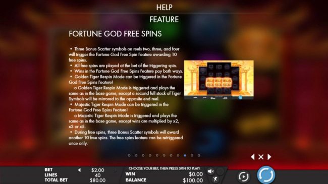 Fortune God Free Spins Rules