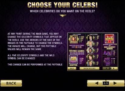 choose your celebs to be on the reels