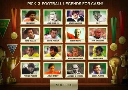 pick 3 football legends for cash