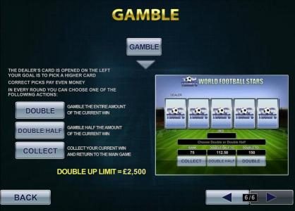 gamble feature is available after every winning spin