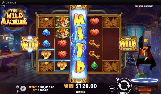 Stacked wild symbols triggers multiple winning paylines