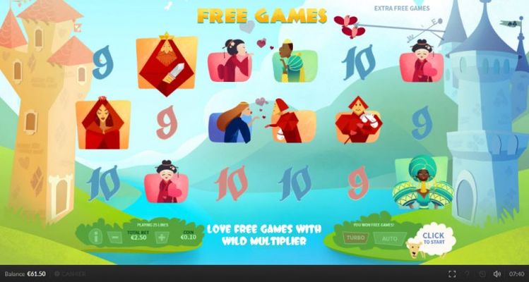 Free games feature triggered