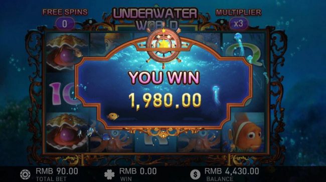 Free Spins feature pays out a total of 1980 coins