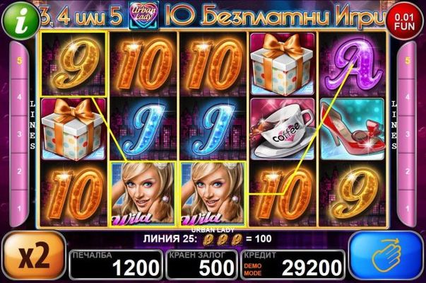 A 500 coin jackpot triggered by a pair of winning paylines.