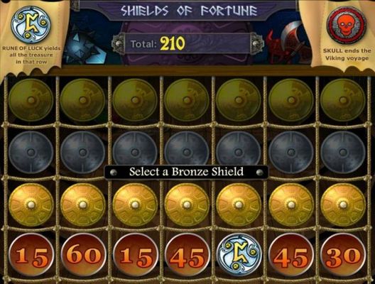 Awesome, selecting the Rune of Luck yields all the treasure on the first row.