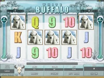 all of the big game symbols are changed into white buffalo symbols