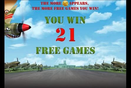 21 free games won - each medal is worth 3 free games