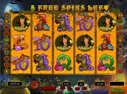 bonus game triggered during the free spins feature