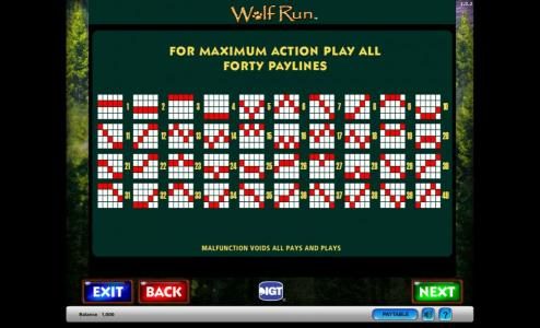 Wolf Run for Maximum Action Play all Forty Paylines