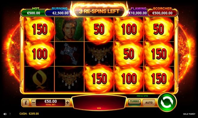 Spin the reels for a chance to land more firecatcher symbols