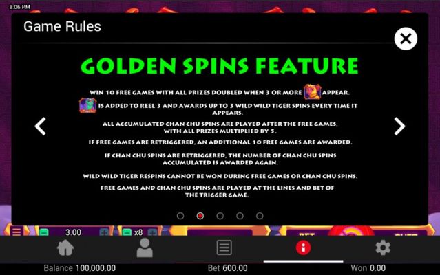 Golden Spins Feature