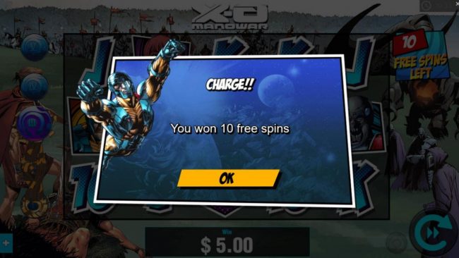 12 free spins awarded as a result of completing a chapter