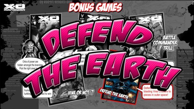 Defend the Earth bonus game awarded