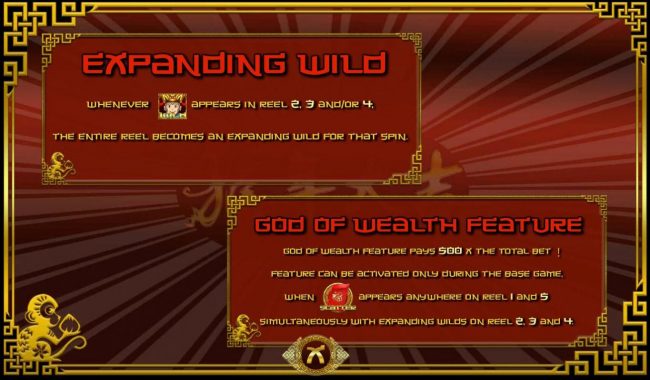 Expanding Wild and God of Wealth Feature Rules