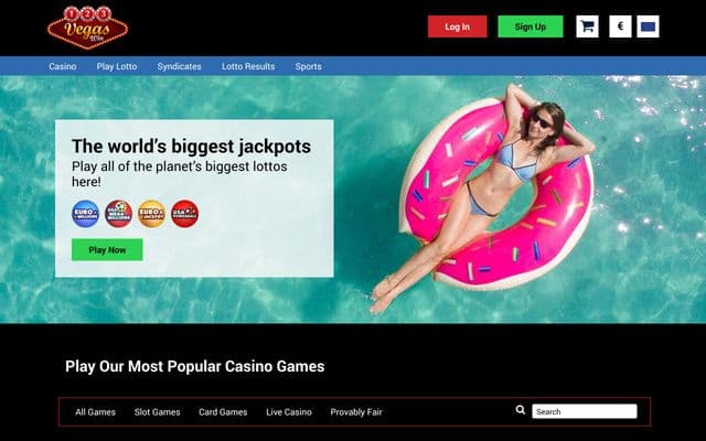 123 Vegas Winhome screen