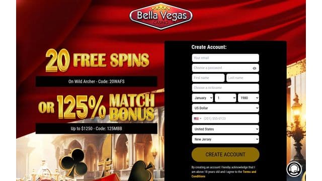 Bella Vegashome screen