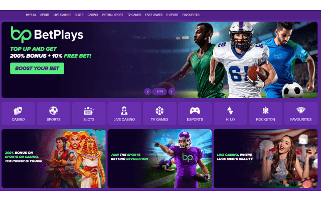 Betplays Homepage Image