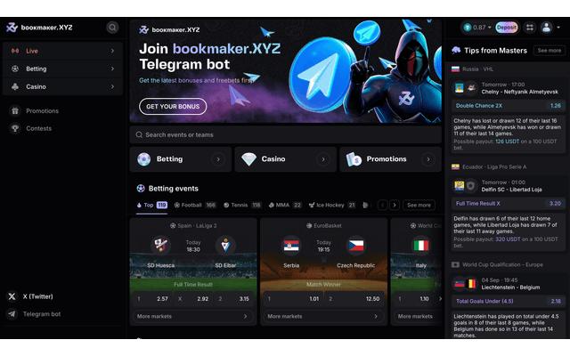 Bookmaker.xyz Homepage Image