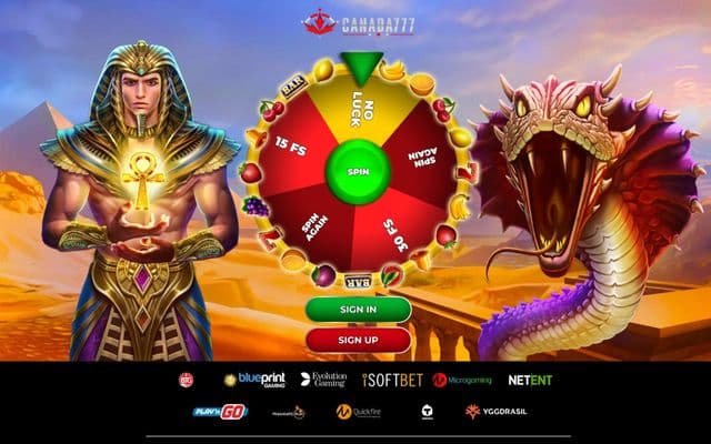 Canada777 Home Screen