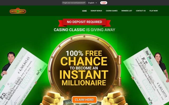 Casino Classichome screen