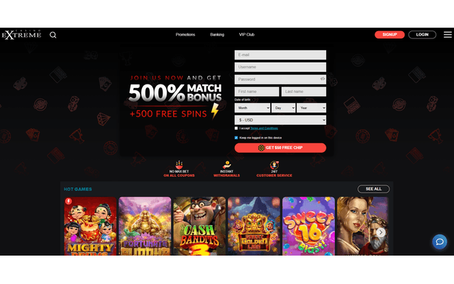 Casino Extremehome screen