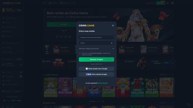 Coins.gamehome screen