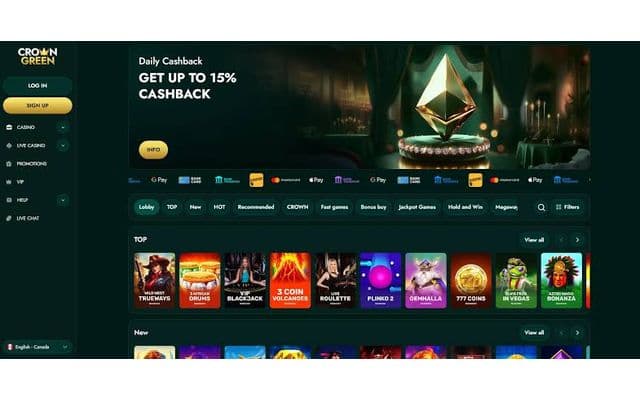 Crowngreen Casinohome screen