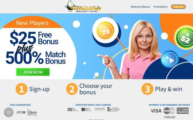 Cyber Bingo Homepage Image