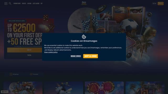 Dream Vegashome screen