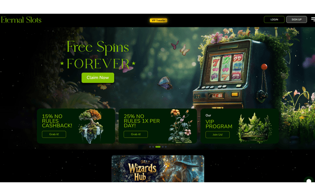 Eternal Slots Homepage Image