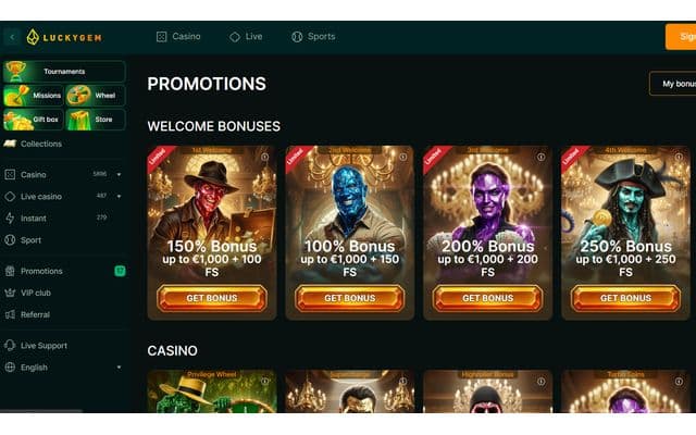 LuckyGemhome screen