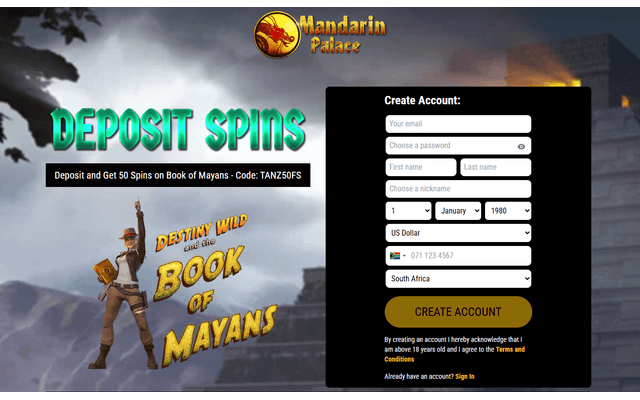 Mandarin Palacehome screen