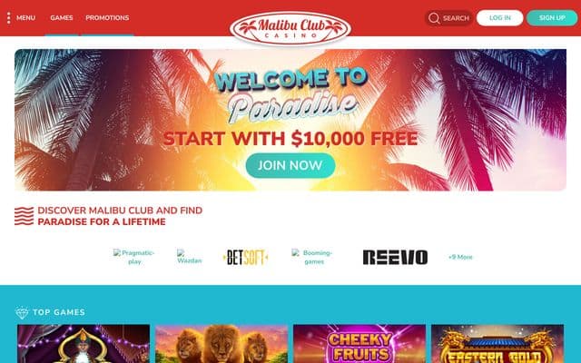 Malibu Club Homepage Image
